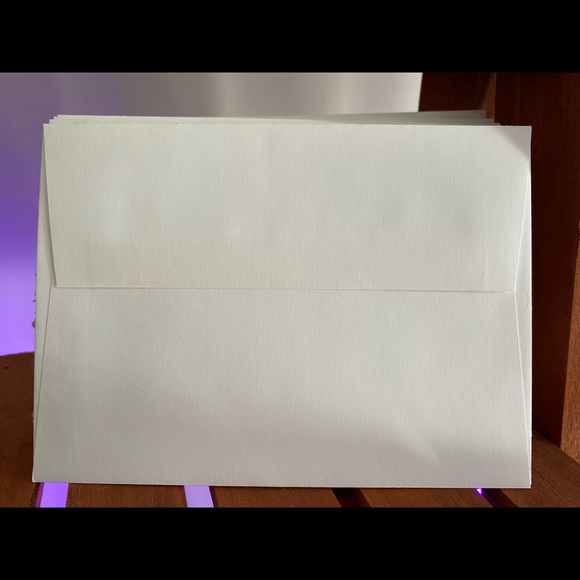 Recycled Paper Notecards Artisanal pink purple 10 + 11 envelopes - Picture 8 of 15